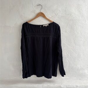 LOFT XL navy boho top
